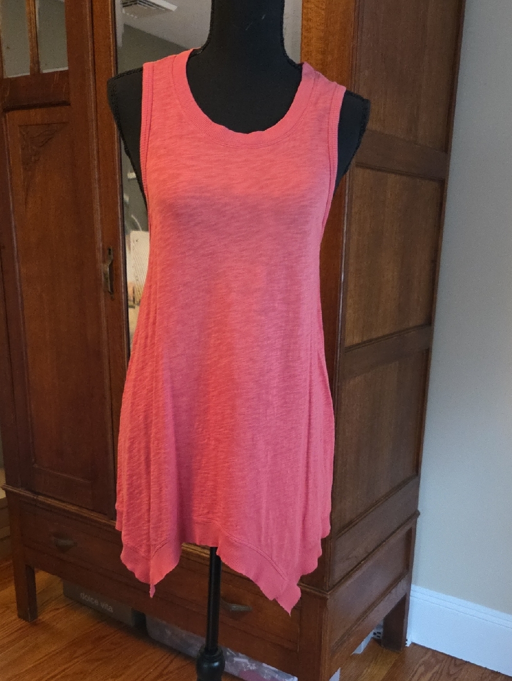 dylan Coral Sleeveless Swing Tank Top